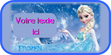 Etiquette azyme Reine des neiges