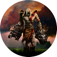 disque azyme God of war kratos decoration de gateau comestible