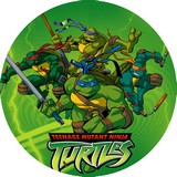 decoration de gateau en disque azyme tortues ninja