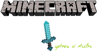 Logo et épée découpés Minecraft