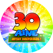 Disque azyme anniversaire 30 ans