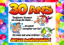 Disque azyme anniversaire 30 ans