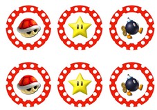 Disque d azyme cupcake Mario (par 6)