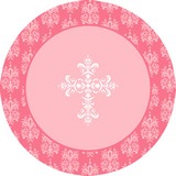Disque d azyme Baptême communion fille