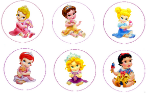 Disque azyme pour cupcake PRINCESSES DISNEY bébé