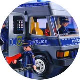 Disque azyme camion de police playmobil