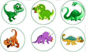 Disque azyme Dinosaure pour cupcakes