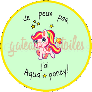 Disque azyme J ai aqua poney