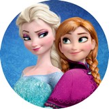 Disque azyme La Reine des neiges Elsa et Anna