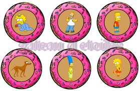 Disque azyme Les simpsons cupcakes