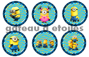 Disque azyme  Cupcakes Moi Moche et Méchant Minions