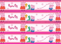 Rubans azyme Peppa Pig (4 rubans de 28x5 cm)