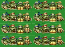Rubans azyme Tortues Ninja (4 rubans de 28x5 cm)