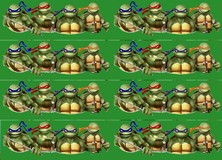 Rubans azyme Tortues Ninja (4 rubans de 28x5 cm)