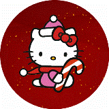 Disque d azyme Noel Hello kitty