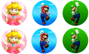 Disque d azyme cupcake Mario (par 6)