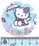 Disque d azyme Hello Kitty bleu 5 cm (par3)