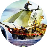 Disque azyme bateau pirates playmobil