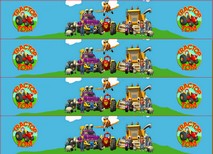 Rubans azymeTracteur Tom (4 rubans de 28x5 cm)
