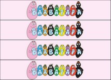 Rubans azyme barbapapa (4 rubans de 28x5 cm)