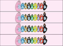 Rubans azyme barbapapa (4 rubans de 28x5 cm)